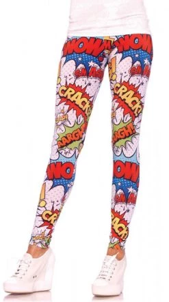 Leg Avenue Footless Comic Print Leggings