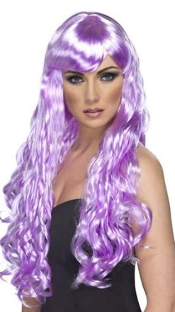 Smiffys Desire Wig Lilac Wigs