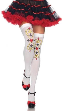 Leg Avenue Stockings With Follow Suit Playing Card Stockings & Tights