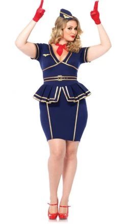 Leg Avenue Buy Womens Costumes Buy Friendly Skies Flight Attendant Plus Size