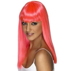 Smiffys Glamourama Neon Pink Wig