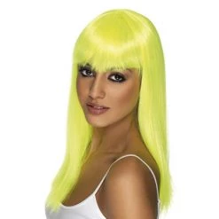 Smiffys Glamourama Neon Yellow Wig