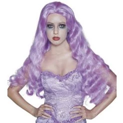 Smiffys Gothic Bride Wig Purple
