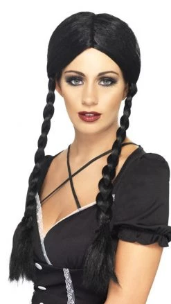 Smiffys Wigs Gothic Schoolgirl Wig Black