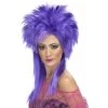Smiffys 80s Groovy Punk Wig Purple