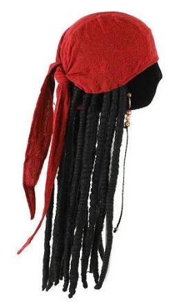 Assorted Wigs Jack Sparrow Head Wrap With Dreads
