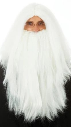 Wig Outlet Merlin Wizard Wig And Beard White Wigs