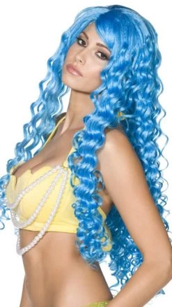 Smiffys Mermaid Wig Blue Wigs