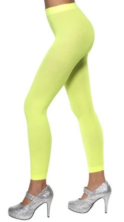 Smiffys Footless Tights Neon Green