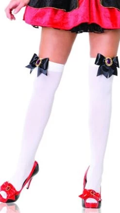 Leg Avenue Stockings With Bow And Jewel Stockings & Tights