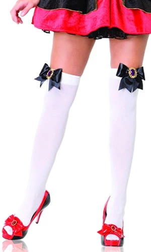 Leg Avenue Stockings With Bow And Jewel Stockings & Tights