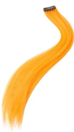 Smiffys Hair Extensions Neon Orange
