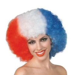 Party Dudes Afro Or Clown Wig Tricolour Wigs