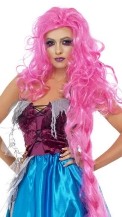 Smiffys Repulsive Rapunzel Pink Wigs