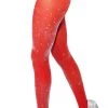 Smiffys Lurex Tights Red