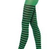 Smiffys Striped Tights Green And Black