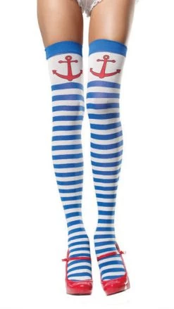 Smiffys Striped Stockings Anchors Away
