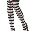 Smiffys Striped Stockings Poker Suit With Bows Stockings & Tights