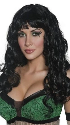 Smiffys Tainted Glamour Wig Black Wigs