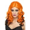 Smiffys Wicked Witch Wig Orange And Black Wigs